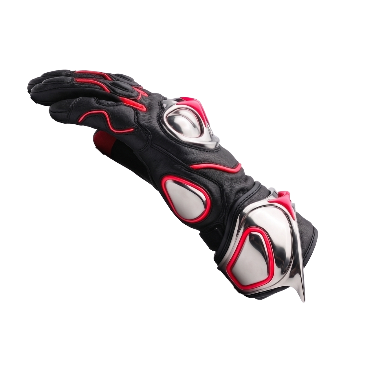 Neon Red Gloves