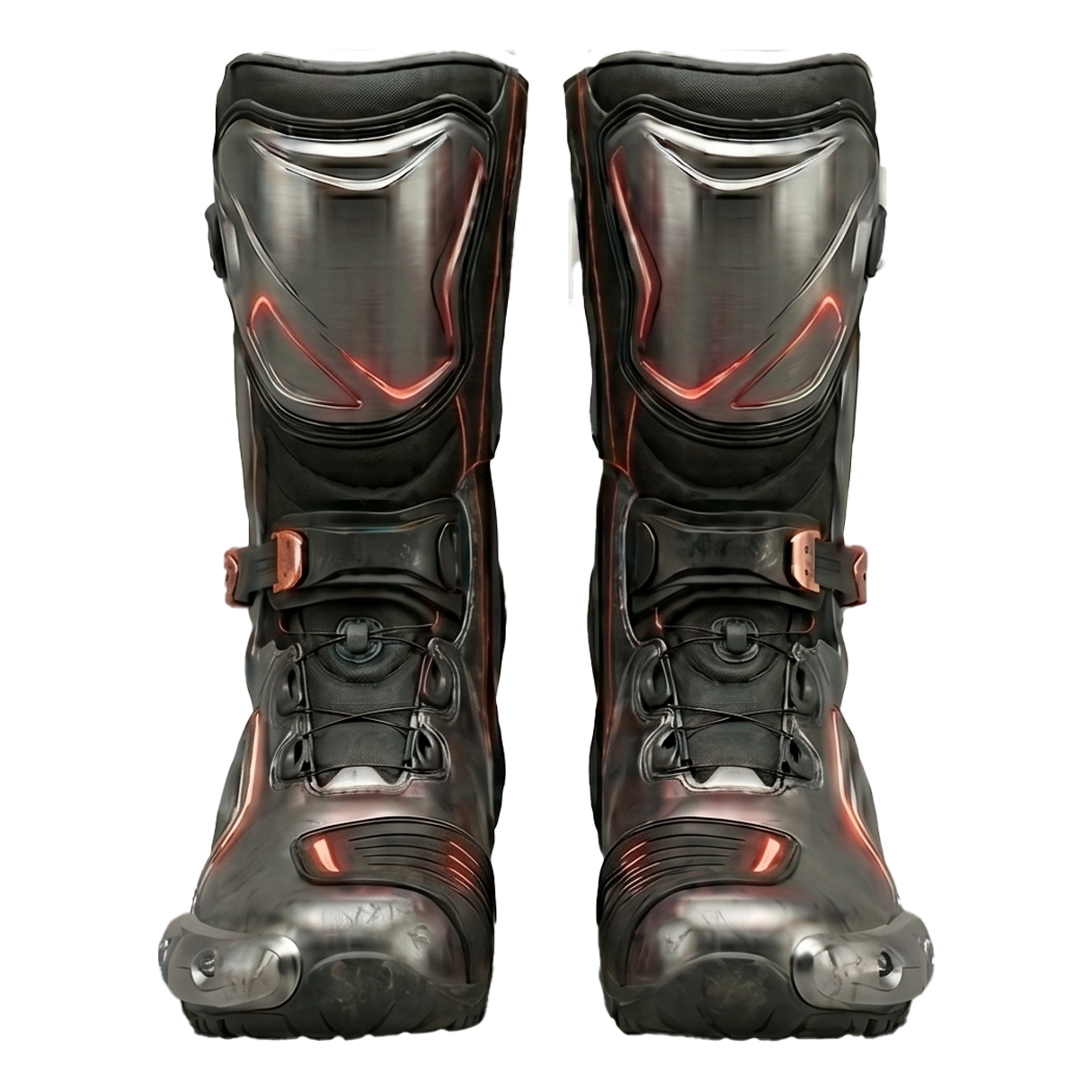 Neon Red Boots